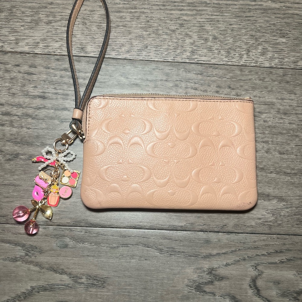 Coach Embossed Signature Wristlet - Picture 7 of 9